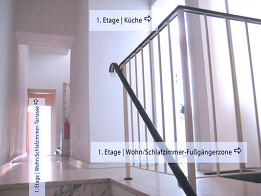 Aufteilung der Wohnung 1. Etage